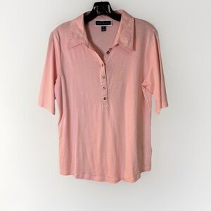 Karen Scott Light Pink Button Down Shirt